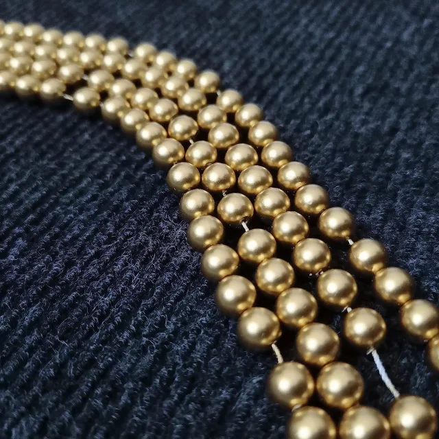 Golden Pearls Bunch- Size 4mm