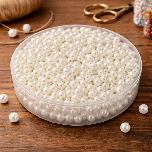 Off white Pearls Loose - 6 MM Size